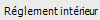 Rglement intrieur